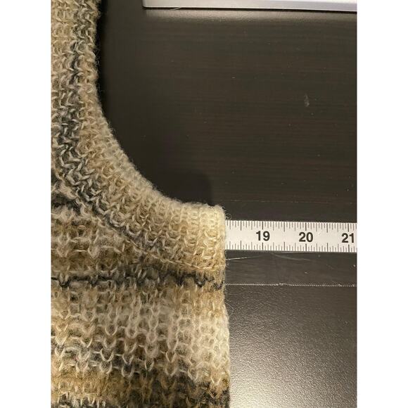 Vintage Campus Casuals Sweater Vest Womens Small Brown Tan Striped Knit 70s - Picture 4 of 6
